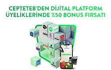 CEPTETEB'den Dijital Platform Üyeliklerinde %50 Bonus Fırsatı